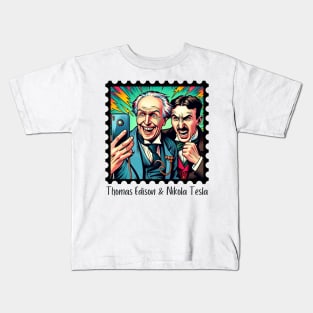 Edison & Tesla Selfie II Kids T-Shirt